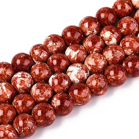 Baking Paint Glass Beads Strands DGLA-N016-10mm-06-1