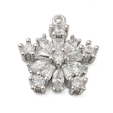 Brass Micro Pave Cubic Zirconia Pendatns KK-I380-03P-1