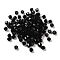 Transparent Glass Beads, Faceted, Bicone, Black, 3.5x3.5x3mm, Hole: 0.8mm, 720pcs/bag. 