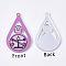 Acrylic Pendants, PVC Printed on the Front, Film and Mirror Effect on the Back, teardrop, with Constellation, Libra, Libra, 29.5x18x2mm, Hole: 1.5mm