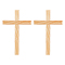 Wood Wall Decoration, Cross, for DIY Crafts Jewelry Making, Light Khaki, 240x150x11.5mm, Hole: 22.5x9.5mm