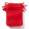 Organza Gift Bags with Drawstring, Wedding Party Christmas Favor Gift Bags, Organza Pouches for Potpourri, Red, 15x10cm