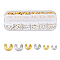 HOBBIESAY 780Pcs 6 Style Iron Crimp Beads Covers, Golden & Silver, 3~5mm, Hole: 1.2~1.8mm