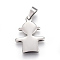 Tarnish Resistant 304 Stainless Steel Pendants, Boy, Stainless Steel Color, 23x18x2mm, Hole: 4x6mm