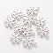 Tarnish Resistant 304 Stainless Steel Pendants, Snowflake, Stainless Steel Color, 15.4x11.7x1mm, Hole: 1.5mm