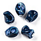 Handmade Porcelain Beads, Fancy Antique Glazed Porcelain, Nuggets, Marine Blue, 20~21x16~17x14~15mm, Hole: 2.5~3.5mm