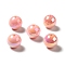 UV Plating Rainbow Iridescent Acrylic Beads, Round, Misty Rose, 15~15.5x15.5~16mm, Hole: 2.7mm