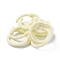 Flocky Acrylic Beads, Letter C Shape, Creamy White, 56x53.8x6.7mm, Hole: 1.4mm, Inner Diameter: 43.7mm