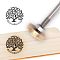 Stamping Embossing Soldering Brass with Stamp, for Cake/Wood, Tree Pattern, 30mm