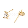 Brass Stud Earring Findings KK-F855-23G-2