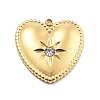 304 Stainless Steel Rhinestone Pendants STAS-R155-035E-G-1