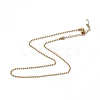 Ion Plating(IP) 304 Stainless Steel Ball Chain Necklace for Men Women NJEW-K245-017E-1