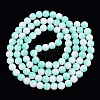 Two Tone Opaque Baking Paint Glass Beads Strands DGLA-Q027-8mm-05-3