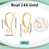 40Pcs Brass Earring Hooks KK-SC0006-53G-2
