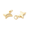 Rack Plating Eco-friendly Brass Micro Pave Clear Cubic Zirconia Charms KK-D072-01G-X-NR-2