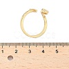 Brass Micro Pave Clear Cubic Zirconia Cuff Rings ZIRC-M117-02G-3