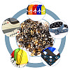 200 Sets 4 Colors Iron Grommet Eyelet Findings SCRA-GF0001-02-7