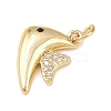Brass Micro Pave Cubic Zirconia Pendants KK-H525-01B-G-2