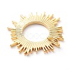 Brass Solar Eclipse Pendants KK-Z010-25G-2