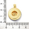 Brass Pendants with Cubic Zirconia and Glass KK-D536-21G-02-3