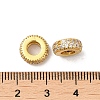 Rack Plating Brass Cubic Zirconia European Beads KK-K372-12G-3
