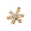 UV Plating Alloy Rhinestone Pendants PALLOY-D026-17G-2