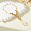 Brass Flower Hexagon Mittens Bracelets for Women XB1526-1