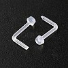 Acrylic L-Shaped Nose Ring AJEW-YW0001-06G-3