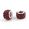 Polymer Clay Rhinestone European Beads CPDL-T001-14-1