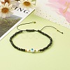 Adjustable Nylon Thread Braided Bead Bracelet BJEW-JB06441-01-2