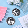 Flat Round Aluminum Car Decorative Stickers DIY-WH0504-30B-4