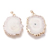 Dyed Natural Druzy Solar Quartz Crystal Pendants G-F693-01I-G-2