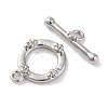 Brass Toggle Clasps KK-S403-22P-3