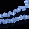 Diamond Shape Imitation Jade Glass Bead Strands EGLA-J059-J05-1