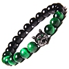Natural Tiger Eye Stretch Bracelets PW-WG014ED-01-1