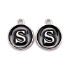 Platinum Plated Alloy Charms X-ENAM-S118-02S-P-1