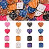 64Pcs 16 Style Alloy Enamel Charms ENAM-SZ0002-56-1