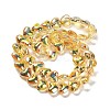 Electroplate Glass Beads Strands EGLA-B008-01A-HP02-3