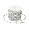 2.5M Brass Imitation Pearl Heart Link Chains CH-CJ0001-08-1