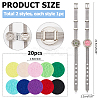 2Pcs 2 Styles Stainless Steel Watch Band Bracelets BJEW-HS0001-15A-2