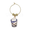 Dessert Theme Alloy Enamel Wine Glass Charms AJEW-JO00187-2