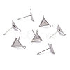 Non-Tarnish 304 Stainless Steel Stud Earring Settings STAS-J032-10-1