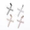 Brass Micro Pave Cubic Zirconia Pendants ZIRC-E108-10-NR-1