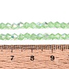 AB Color Plated Transparent Glass Beads Strands GLAA-G127-01-01L-2