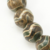 Tibetan Style Wave Pattern dZi Beads TDZI-D005-8mm-06-1