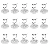 60Pcs Clear Acrylic Flat Round Head Iron Twist Pins FIND-SP0004-66-1