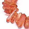 Natural Dyed Quartz Pointed Beads Strands G-G791-14-4