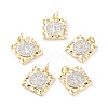 Brass Pendants ZIRC-I043-28G-1