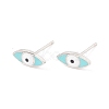 Enamel Horse Eye Stud Earrings EJEW-P201-01P-1