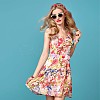 100Pcs 10 Colors Organza 5-Petal Flower Ornament Accessories DIY-GF0006-94-5